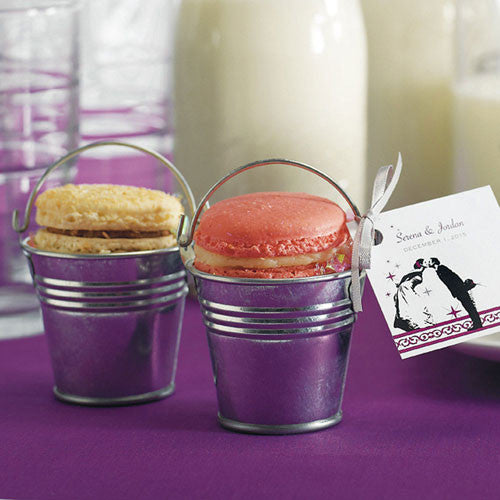 Miniature Metal Pails Painted White